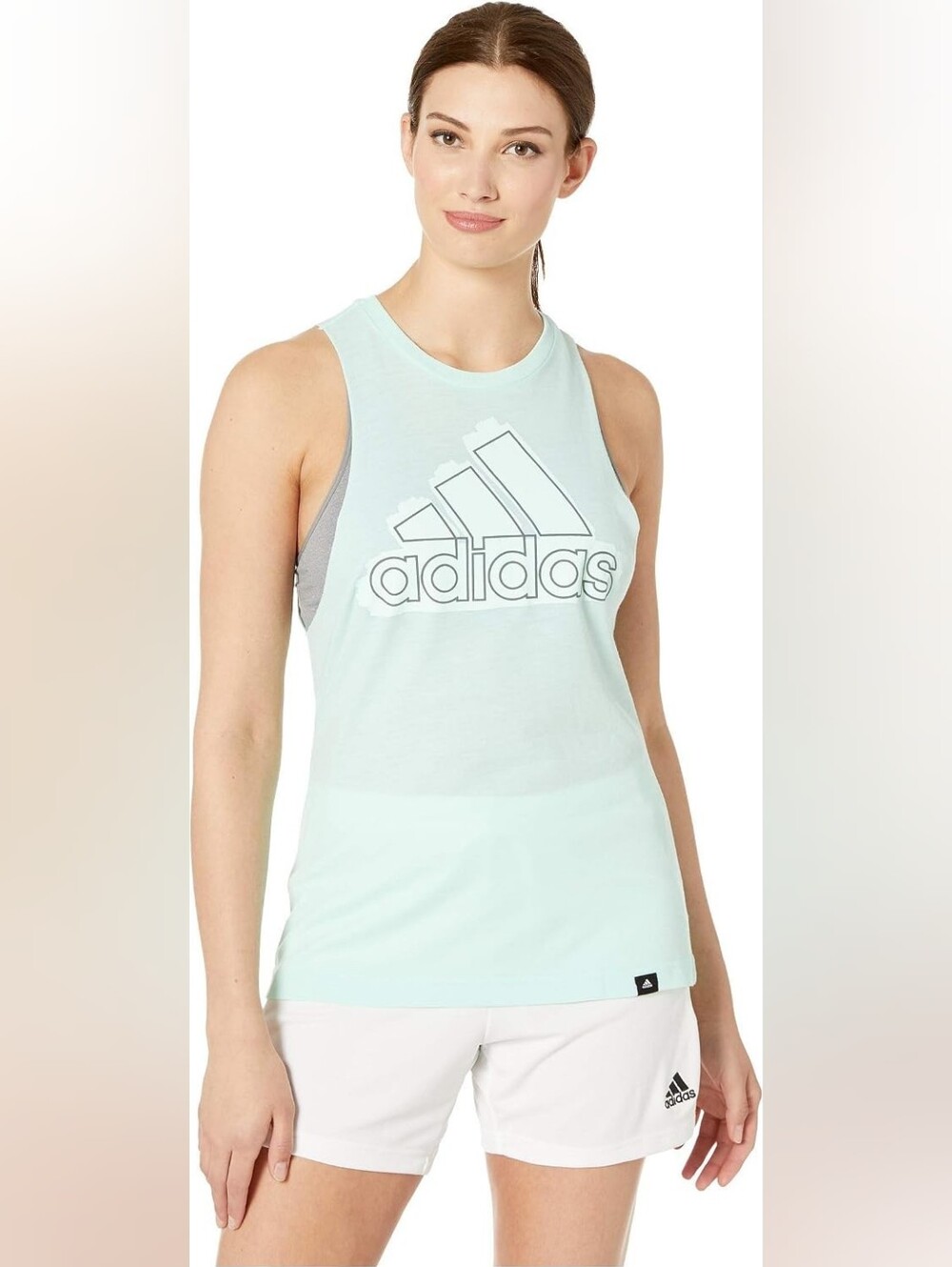 NWOT adidas Ultimate 2.0 Light Mint Graphic Muscle Tank Women's XS